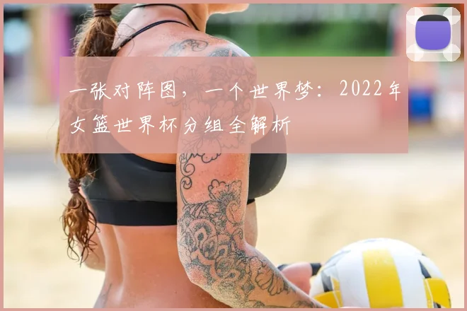 一张对阵图,一个世界梦:2022年女篮世界杯分组全解析